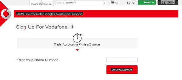 Cómo registrarse en Vodafone