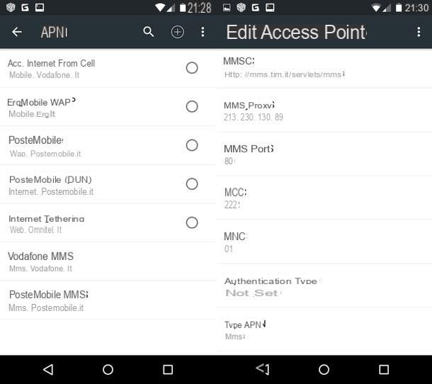 How to configure MMS TIM
